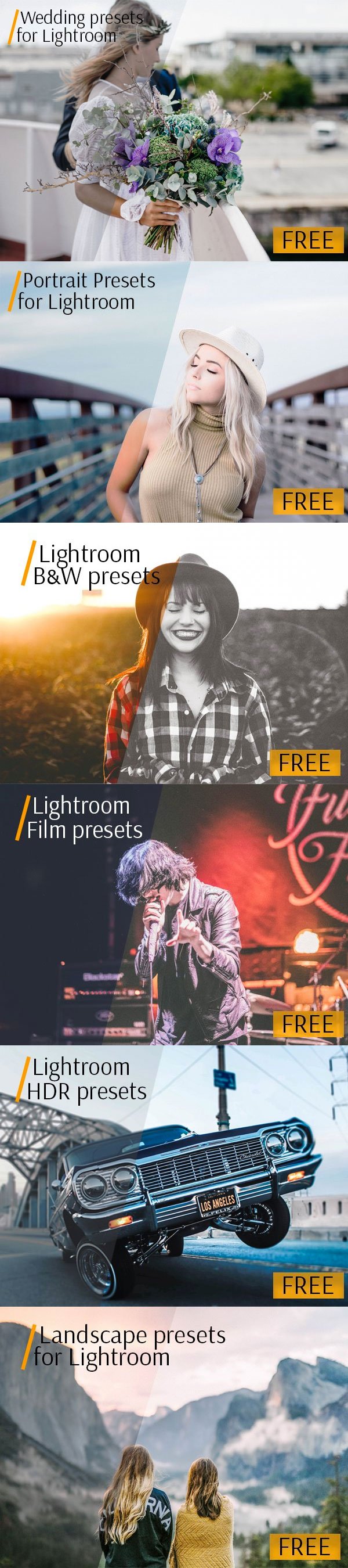 free professional lightroom presets